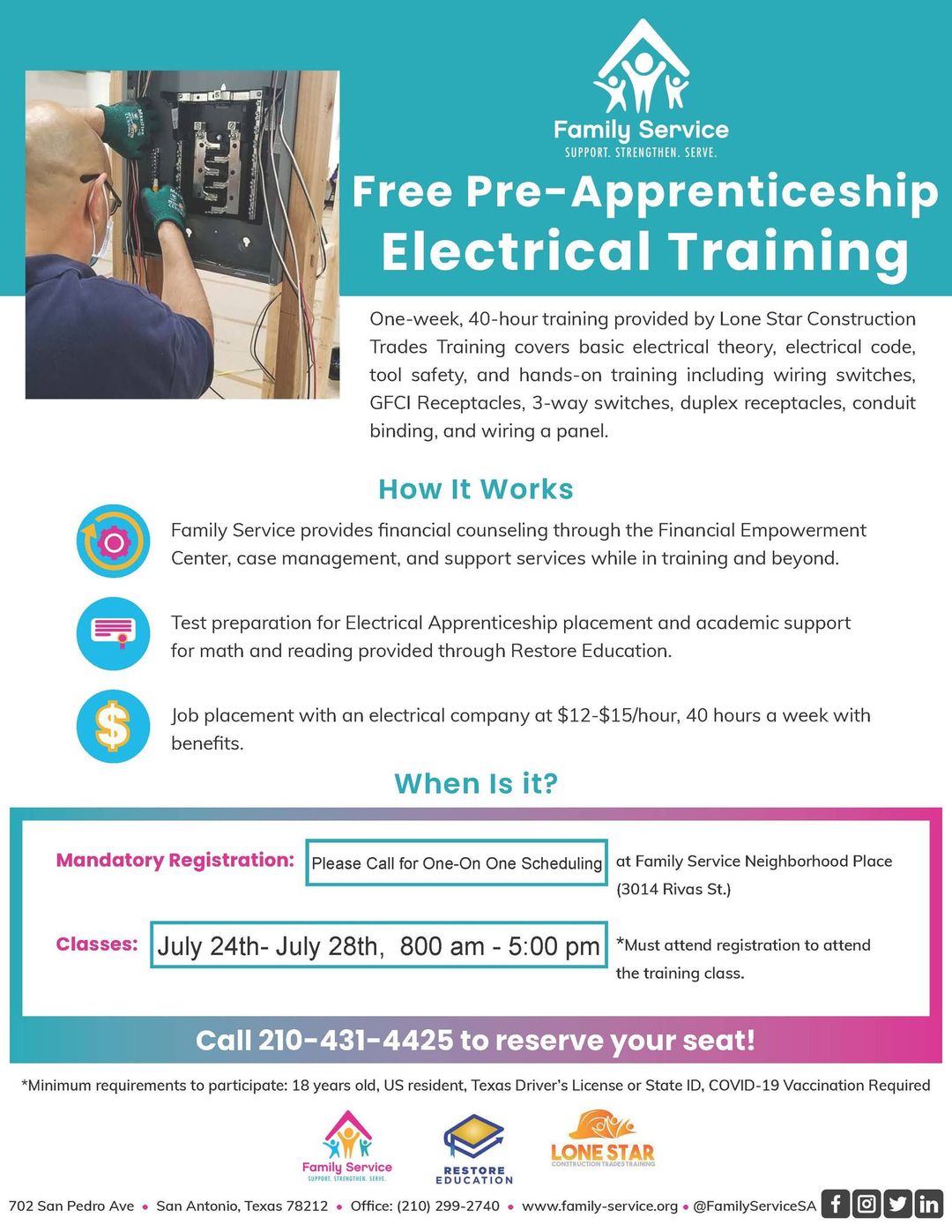 Free Pre-Apprenticeship Electrical Training