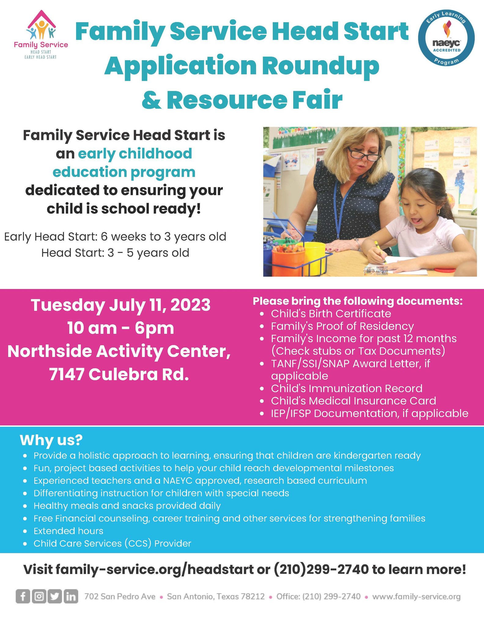 Family Service Head Start Application Roundup & Resource Fair
